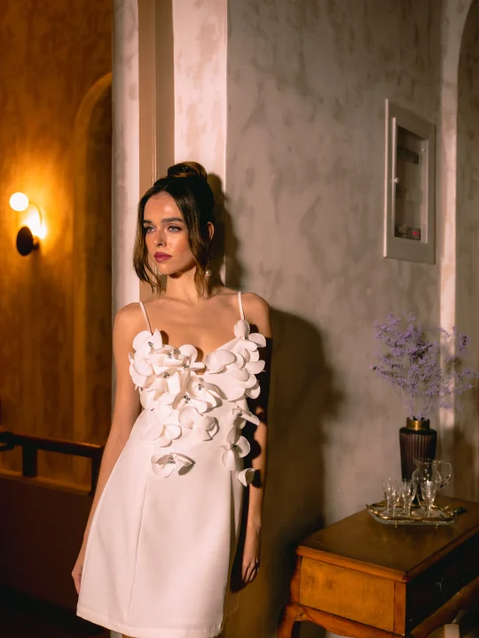 FIVE PM Blair White Dress